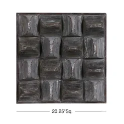 Pickford Textural Wood Wall Decor - Gray