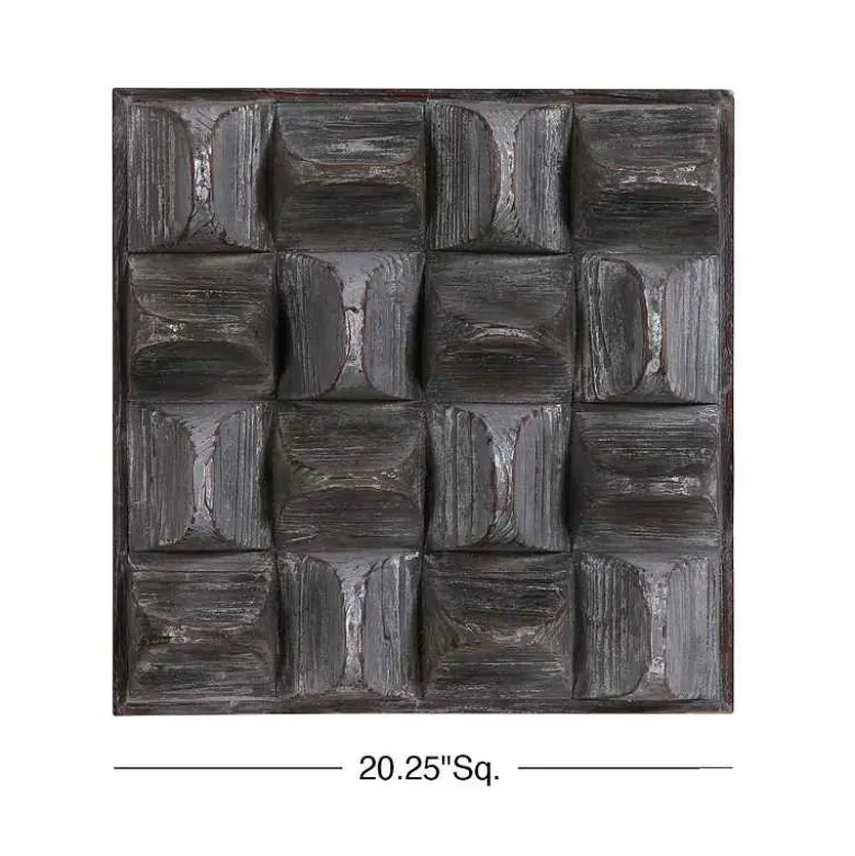 Pickford Textural Wood Wall Decor - Gray
