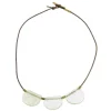 Playa Glass Drop Brass Necklace