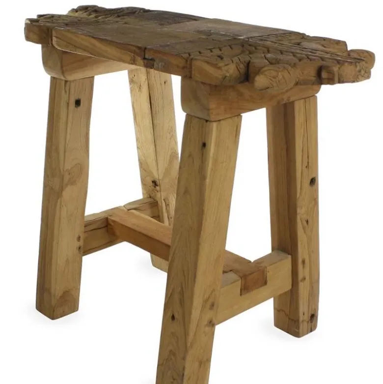 Portico Salvaged Wood Accent Stool