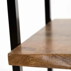 Reclaimed Live-Edge Wood Bar Cart
