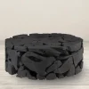 Reclaimed Teak Black Round Coffee Table