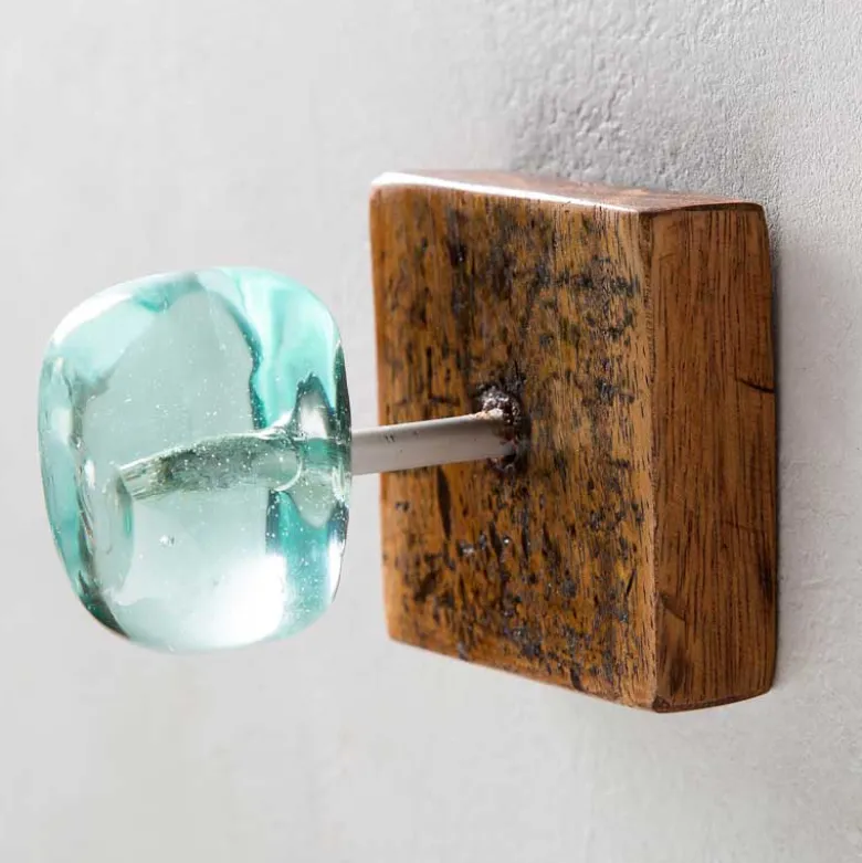 Recycled Glass and Reclaimed Wood Hook