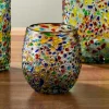 Recycled Glass Confetti Stemless Wine Glasses, Set of 4