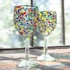 Recycled Glass Confetti Wine Glasses, Set of 4