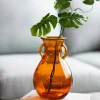 Recycled Glass Pitcher Vase - Amber