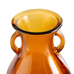 Recycled Glass Pitcher Vase - Amber