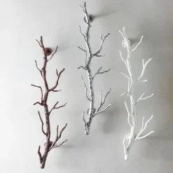 Recycled Metal Branch Wall Rack, 5' - White