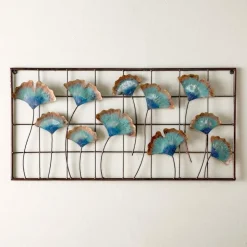 Recycled Metal Ginkgo Leaf Wall Decor