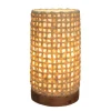 Recycled Paper Mini Lamp on Mango Wood Base - Mesh