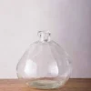 Recycled Round Glass Balloon Vase, 13" - Clear