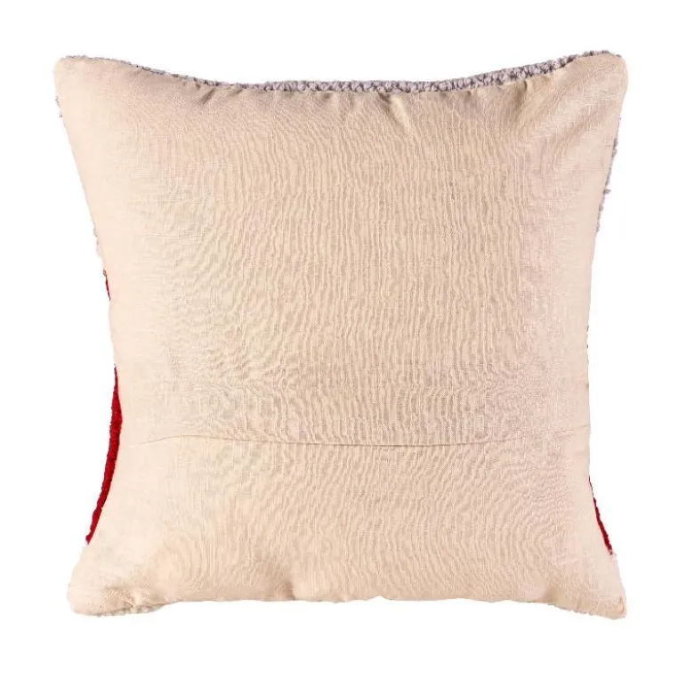 Red House Hand-Hooked Wool Pillow