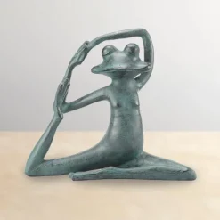 Relaxed Yoga Frog Garden Sculpture
