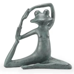 Relaxed Yoga Frog Garden Sculpture