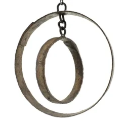 Repurposed Metal Ring Mobile with Chain