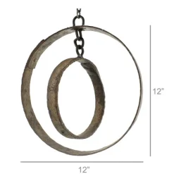 Repurposed Metal Ring Mobile with Chain