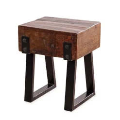 Richland Indoor/Outdoor Reclaimed Wood Stool/Side Table