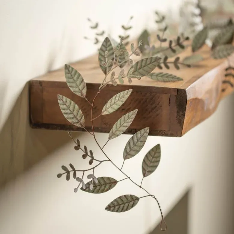 Rustic Iron and Foil Leaves Garland