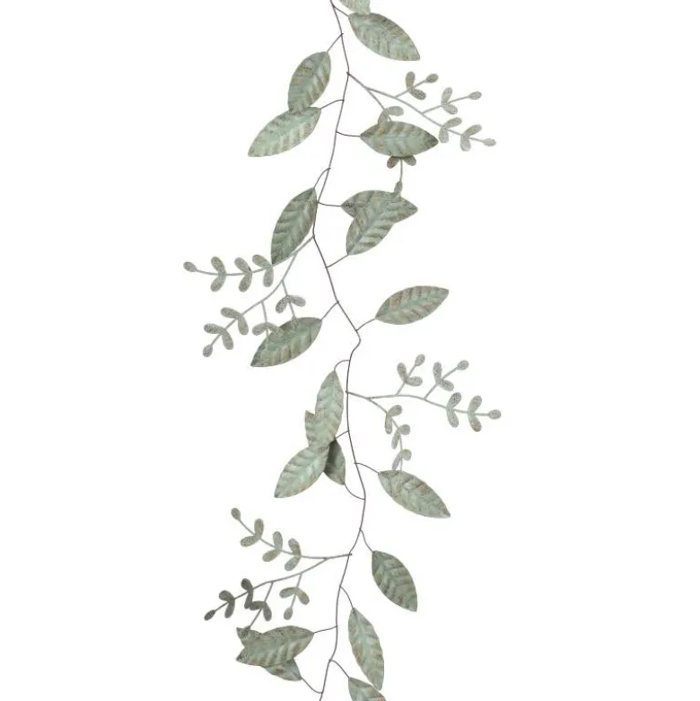Rustic Iron and Foil Leaves Garland