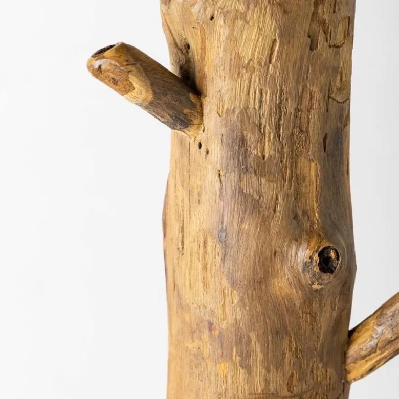 Rustic Teak Wood Coat Rack