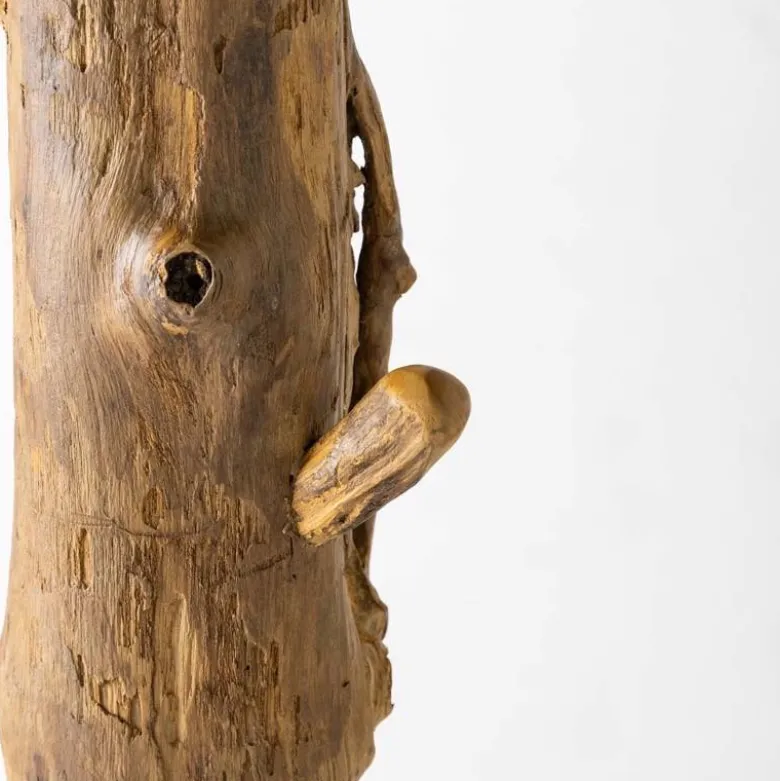Rustic Teak Wood Coat Rack