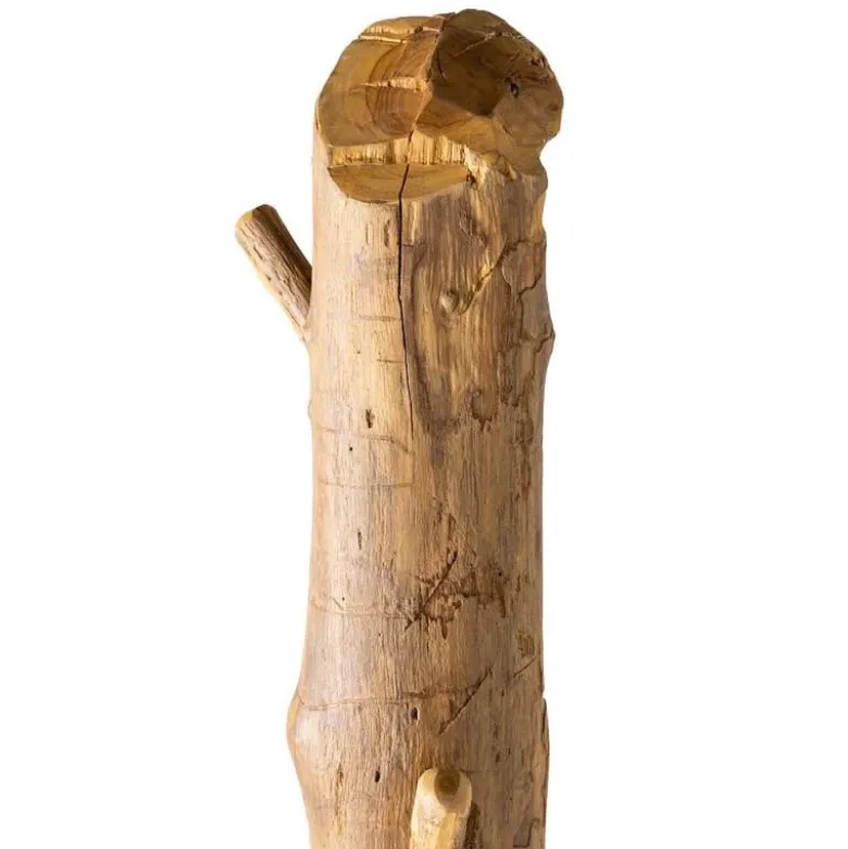 Rustic Teak Wood Coat Rack