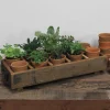 Rustic Wood Caddy with 10 Cups