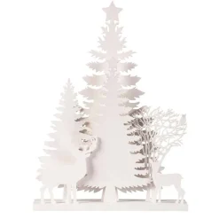 Scandinavian-Inspired Wooden LED Forest Scene