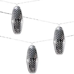 Silver Metallic Marrakesh Star Solar String Lights, 10 pc.