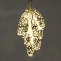 Silver Metallic Marrakesh Star Solar String Lights, 10 pc.