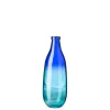 Slender Blue Ombre Glass Vase, 16.25"H