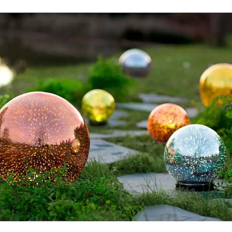 Small Mercury Glass Gazing Ball, 6" dia. - Copper