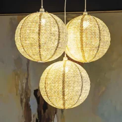 Soji Stella Nova Boho Indoor/Outdoor Tyvek Pendant Lamp, 18