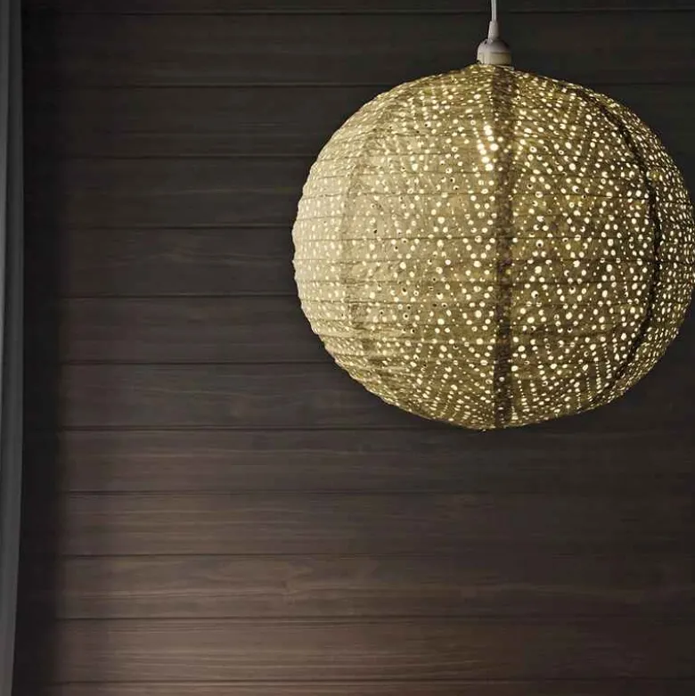 Soji Stella Nova Boho Indoor/Outdoor Tyvek Pendant Lamp, 18" (Pearl)