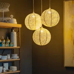 Soji Stella Nova Boho Indoor/Outdoor Tyvek Pendant Lamp, 18