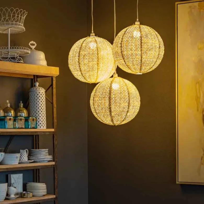 Soji Stella Nova Boho Indoor/Outdoor Tyvek Pendant Lamp, 18" (Pearl)