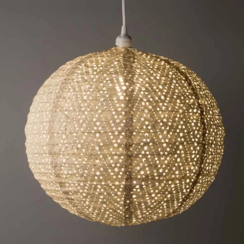 Soji Stella Nova Boho Indoor/Outdoor Tyvek Pendant Lamp, 18" (Pearl)