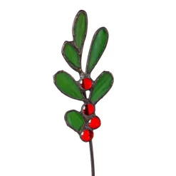 Stained Glass Holiday Floral Bouquet, Set of 5