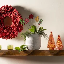 Stained Glass Holiday Floral Bouquet, Set of 5