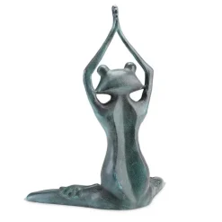 Stretching Yoga Frog Garden Sculpture