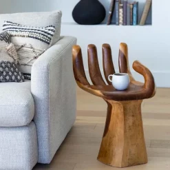 Suar Wood Carved Hand Accent Piece