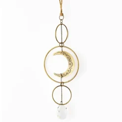 Surya Crescent Moon Brass Suncatcher