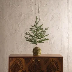 Tabletop Tree with Weighted Moss Ball Base, 23"H