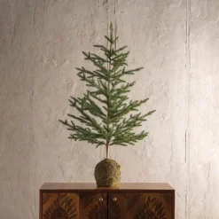 Tabletop Tree with Weighted Moss Ball Base, 39"H