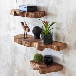 Takara Live-Edge Floating Shelf, Small