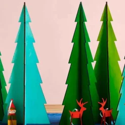 Tannenbaum Tabletop Wood Christmas Tree, Set of 3 - Light Green