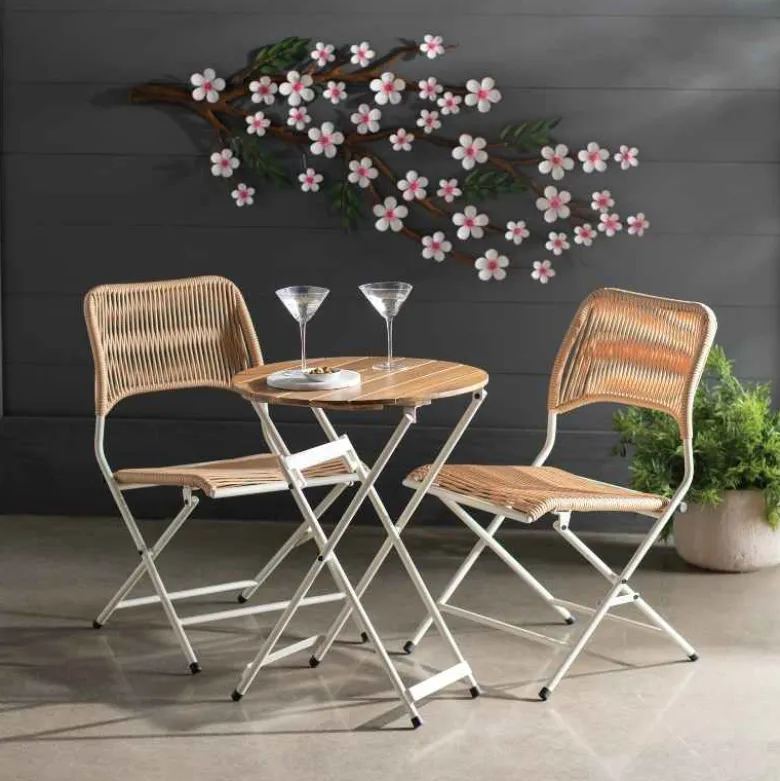 Tavernier Wicker Folding Outdoor Bistro Set