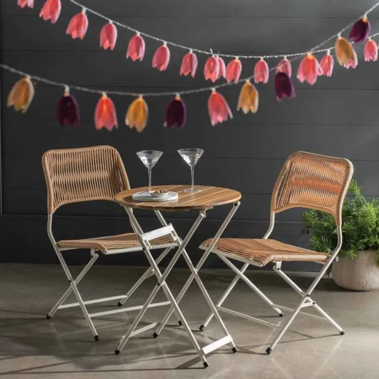 Tavernier Wicker Folding Outdoor Bistro Set