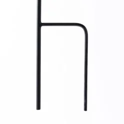 Teak Wood Encircled Glass and Rock Cairn Garden Stake