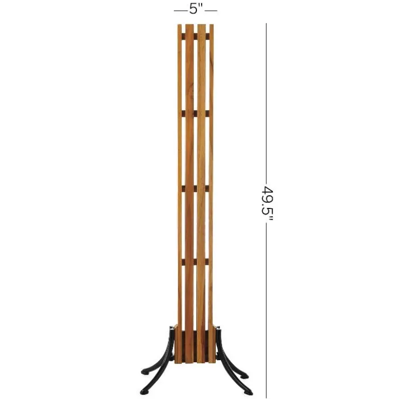 Teak Wood Garden Tower Indoor/Outdoor Plant Stand, 3 Rings